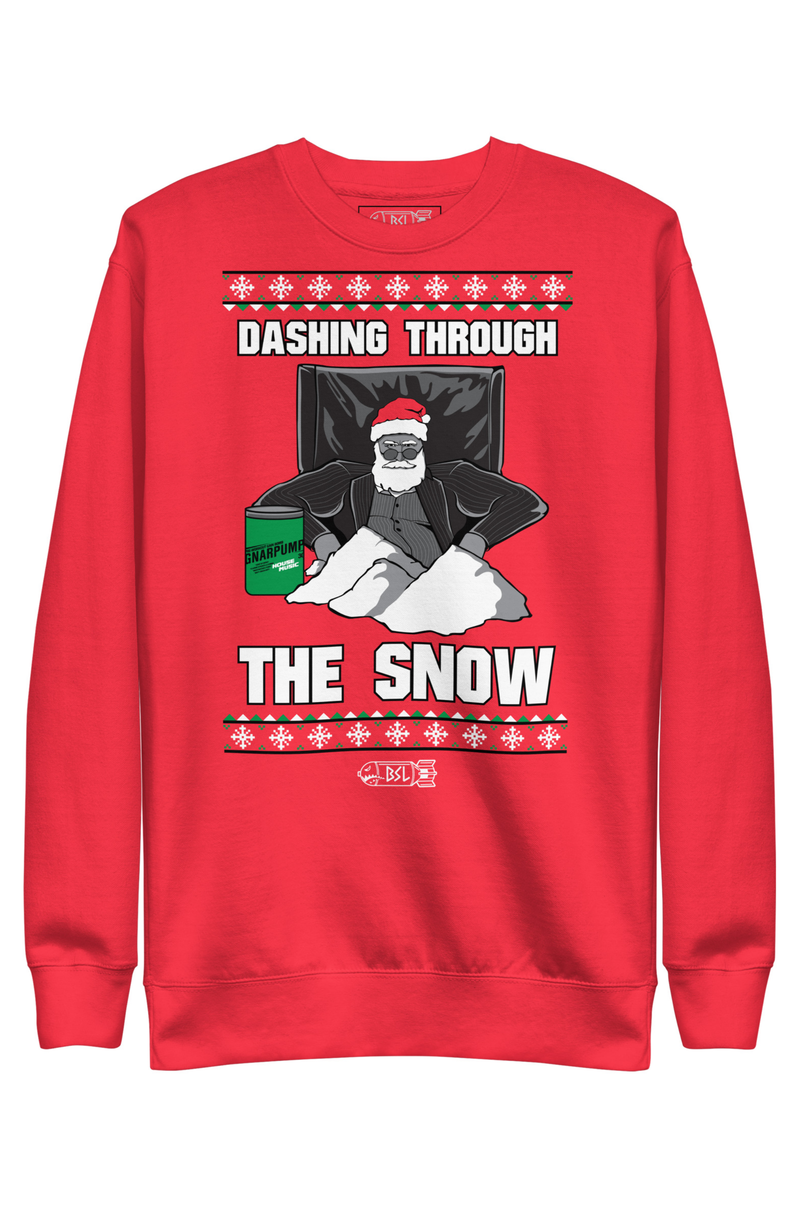 DASHING THROUGH THE SNOW X-MAS CREWNECK SWEATSHIRT