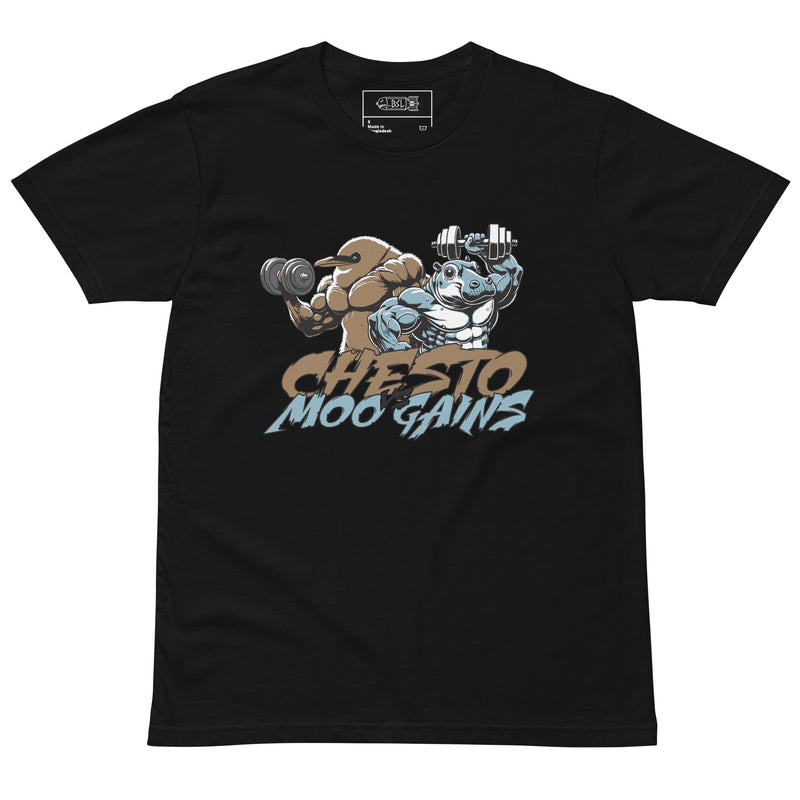 CHESTO VS MOO GAINS T-SHIRT