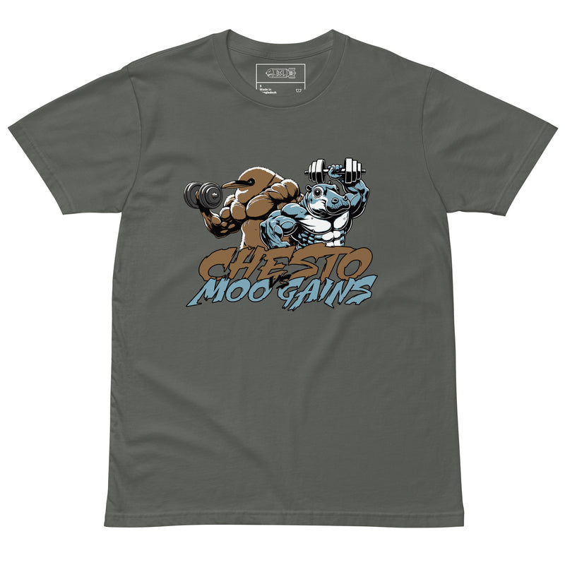 CHESTO VS MOO GAINS T-SHIRT